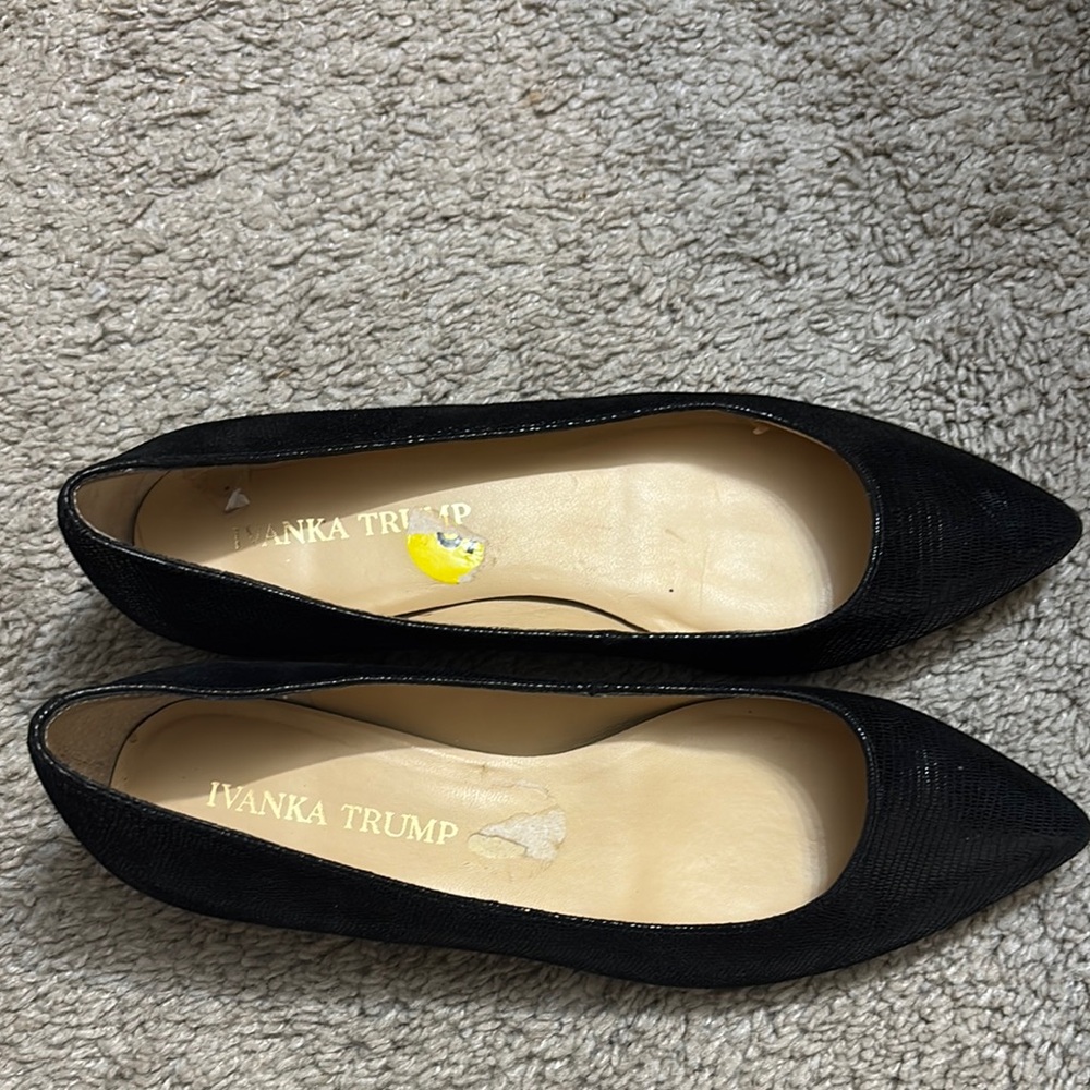 Ivanka Trump Black Flats Timeless Elegance